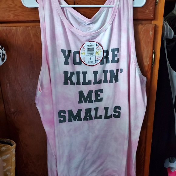 *SOLD* Torrid Pink Tie Dye The Sandlot Tank Top 4X - Picture 2 of 3